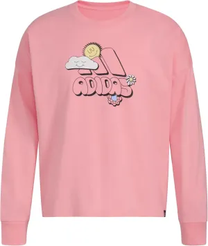 adidas Girls' Long Sleeve Waist Crew Tee T-Shirt