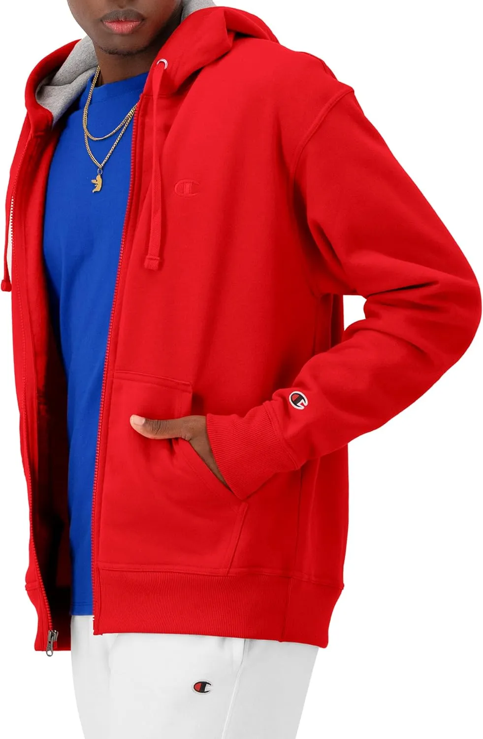 Champion Men's Zip-up Hoodie, Powerblend, Zip-up Hoodie Sweatshirt for Men (Reg. Or Big & Tall)
