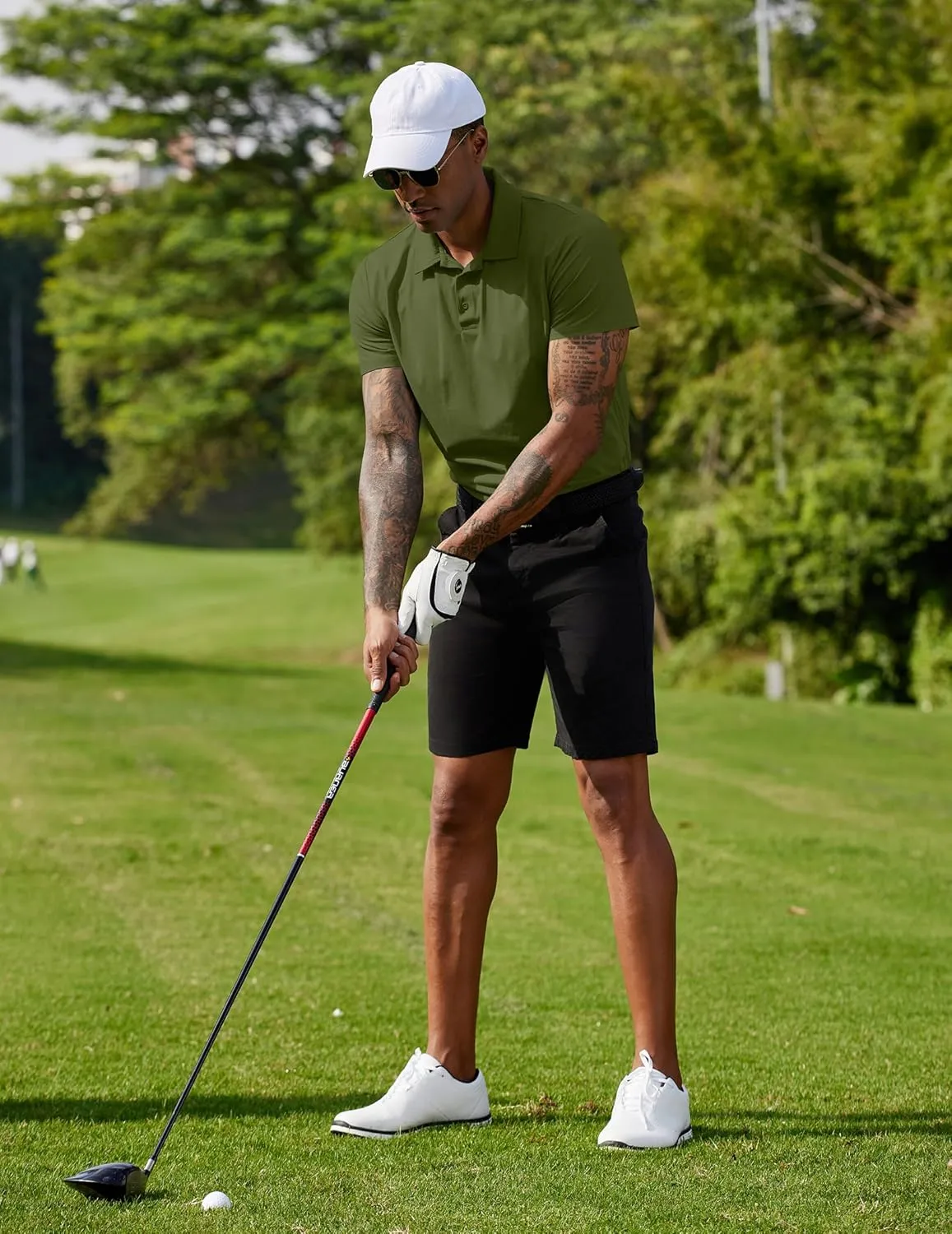 COOFANDY Men's Polo Shirts Short Sleeve Moisture Wicking Golf Shirt Fashion Casual Collared T-Shirt