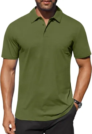 COOFANDY Men's Polo Shirts Short Sleeve Moisture Wicking Golf Shirt Fashion Casual Collared T-Shirt