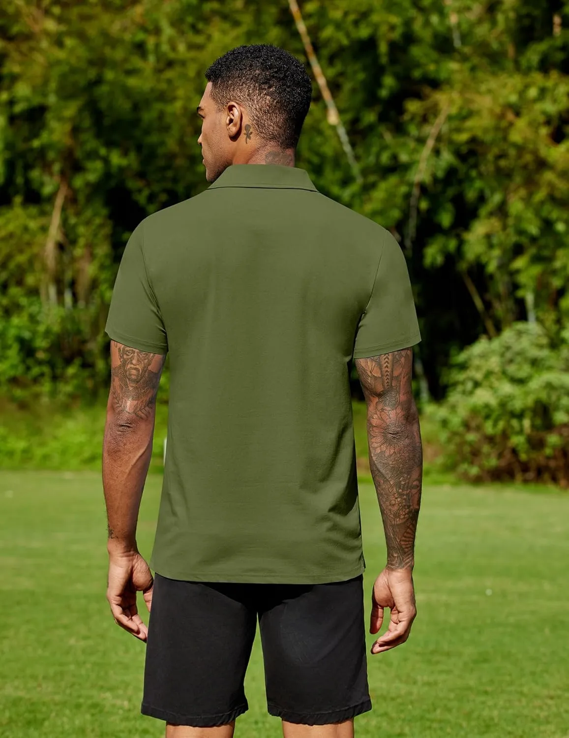 COOFANDY Men's Polo Shirts Short Sleeve Moisture Wicking Golf Shirt Fashion Casual Collared T-Shirt