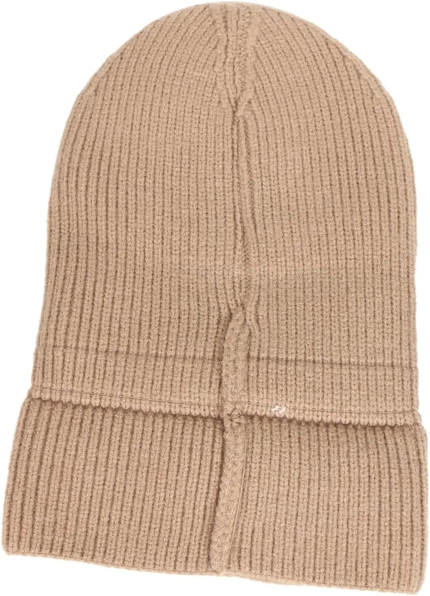 Men Women Plain Color Rib Knitted Beanie Winter Hat Warm Stretchable