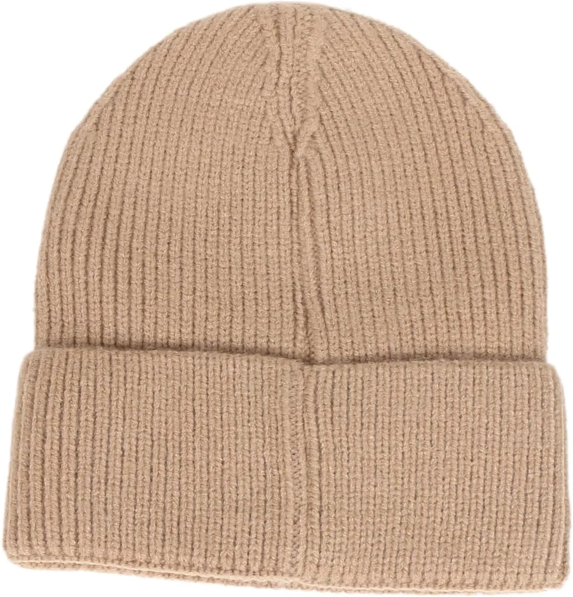 Men Women Plain Color Rib Knitted Beanie Winter Hat Warm Stretchable
