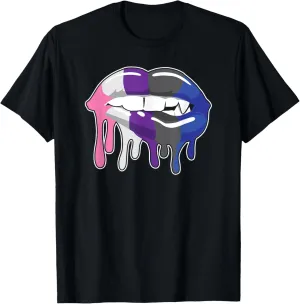 Neutral Lips Pride Non Binary - Genderless Gender Fluid T-Shirt
