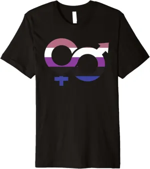Non Binary Symbol - Pride Genderless Neutral Gender Fluid Premium T-Shirt