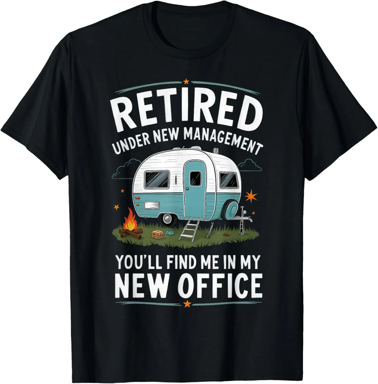 Retirement Retired Funny Camper Camp Camping T-Shirt