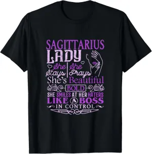 Sagittarius Lady Shirt Astrology Zodiac Sign Sagittarius T-Shirt