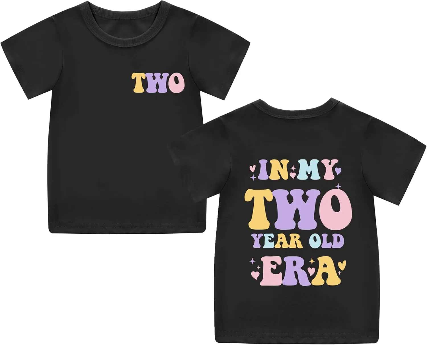 Toddler GILR Two Three Four Five Birthday Shirt in My Two-Five Years Old Era T-Shirts