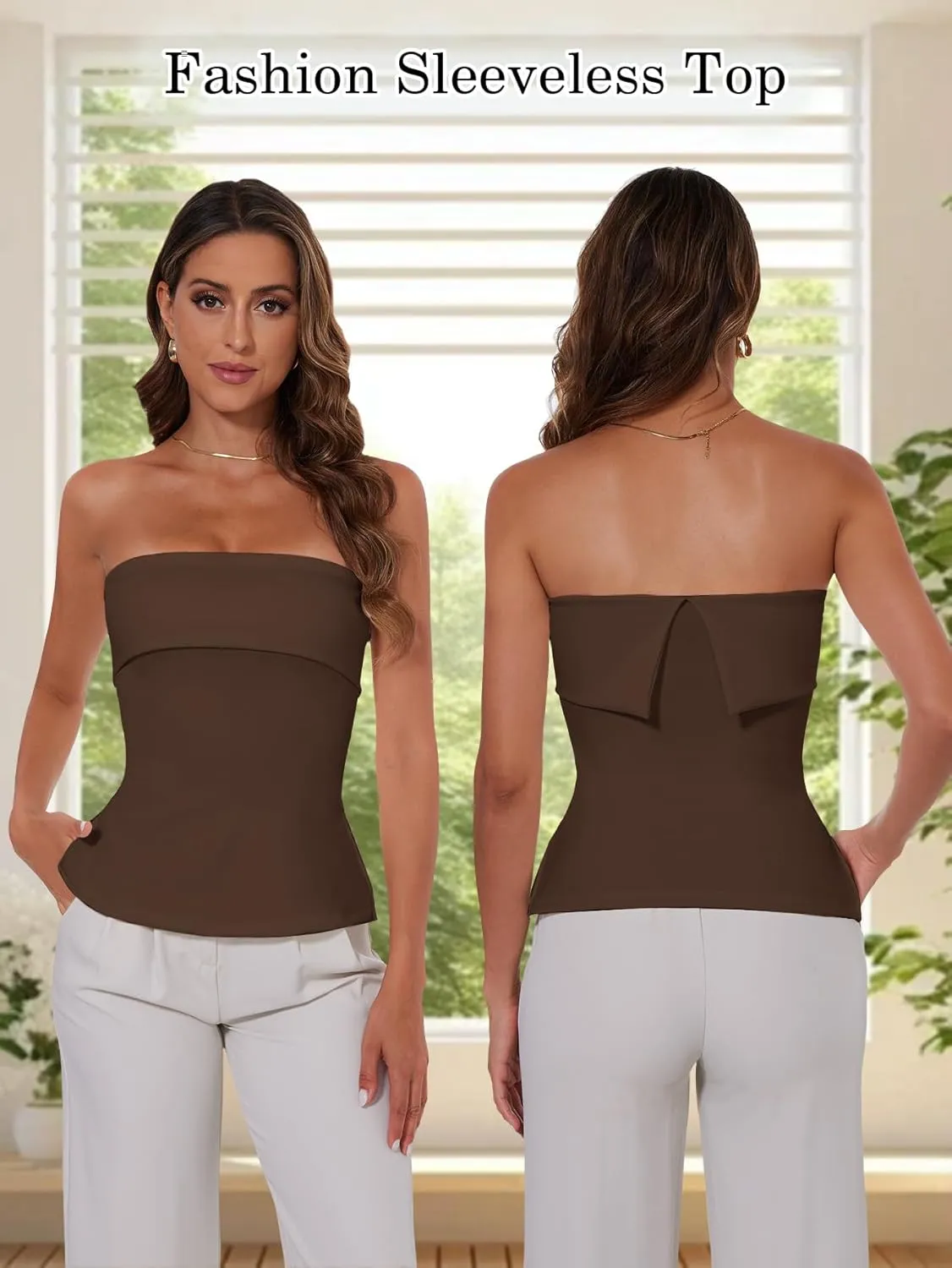 Tube Tops for Women Strapless Top Going Out Split Bandeau Top Slim Off Shoulder Bustier Backless Summer Tops